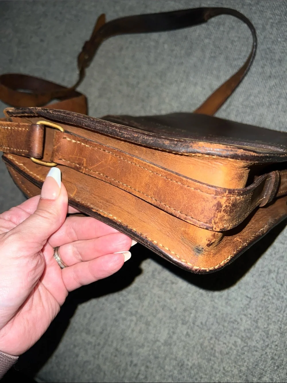 Classic Brown Leather Crossbody Bag